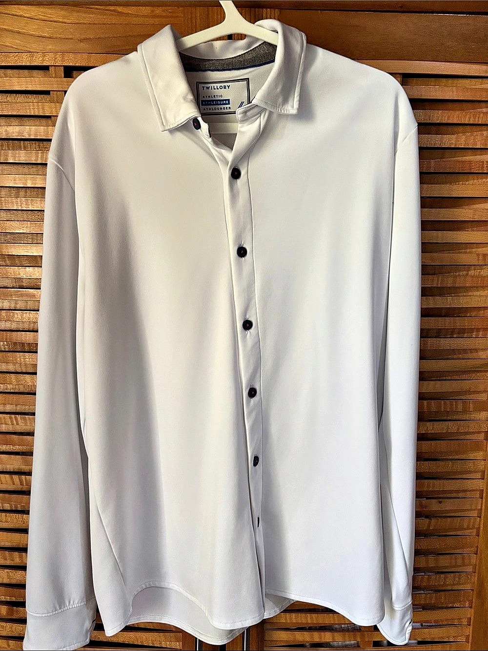 Twillory Athleisure Long Sleeve Shirt White Large